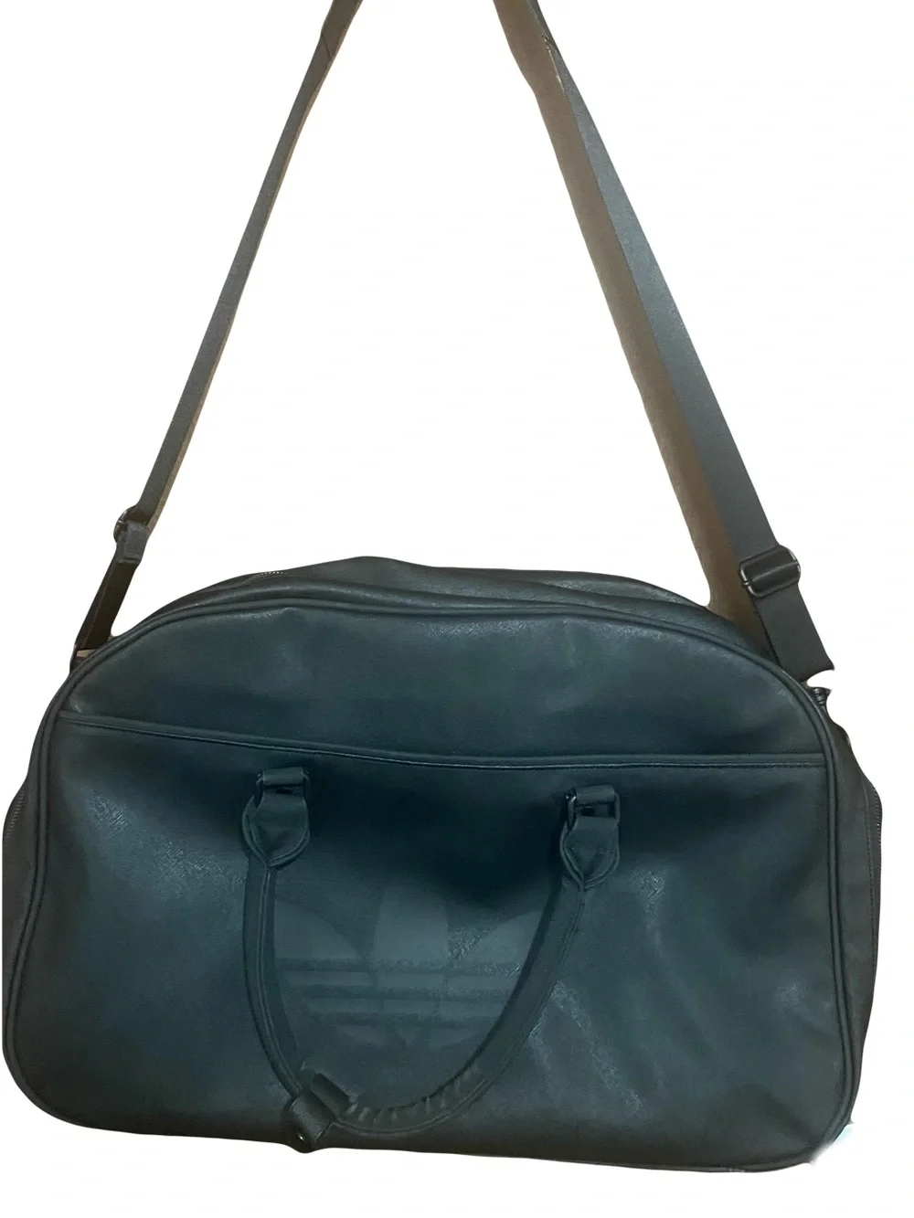 Men's Black Travel Duffel Bag with Adjustable Strap